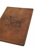 Vintage Ausweismappe brown Stag Leder